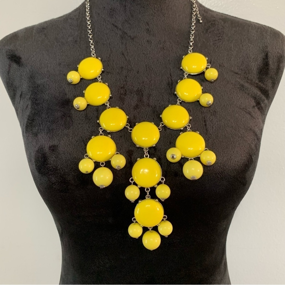 Bright Yellow Y2K Millennial Chunky Statement Necklace